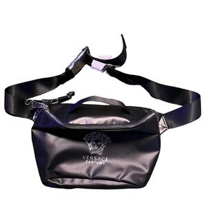 Versace parfums black belt Fanny pack